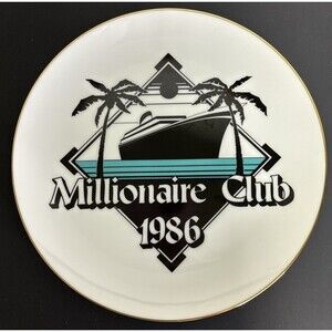 State Farm 1986 Millionaire Club Gold Rimmed China Plate  - Vtg  Collectible